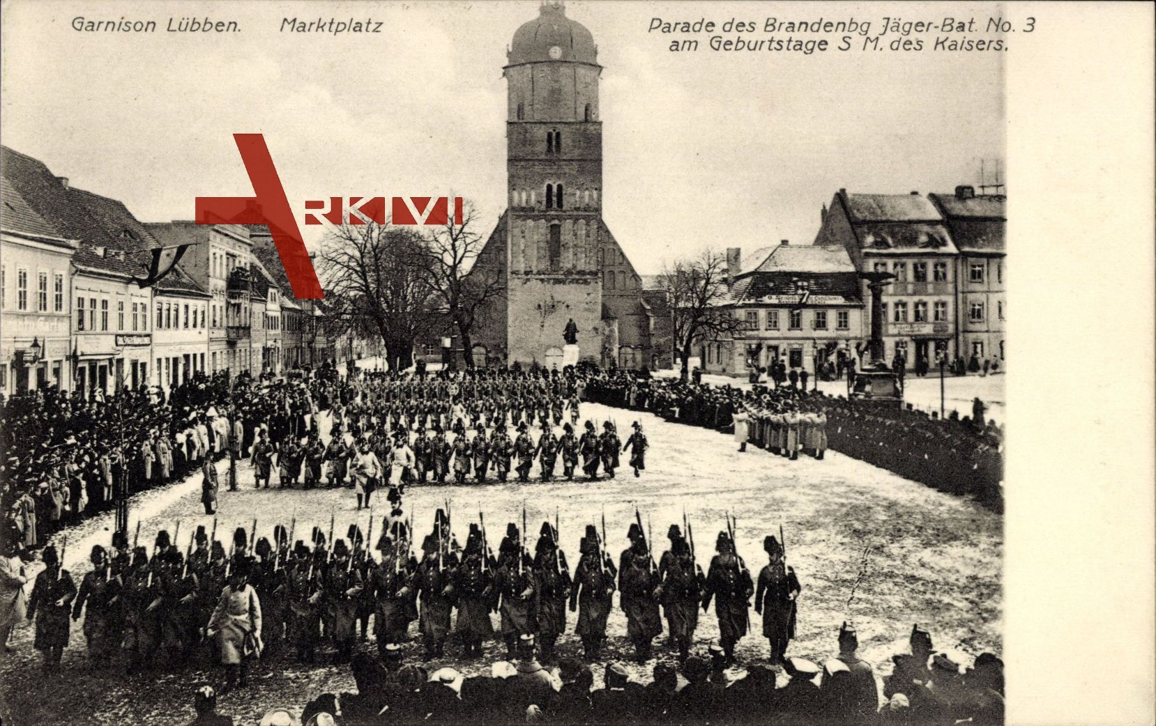 Regiment Lübben im Spreewald, Parade des Brandenbg. Jäger Bat. No. 3,Garnison