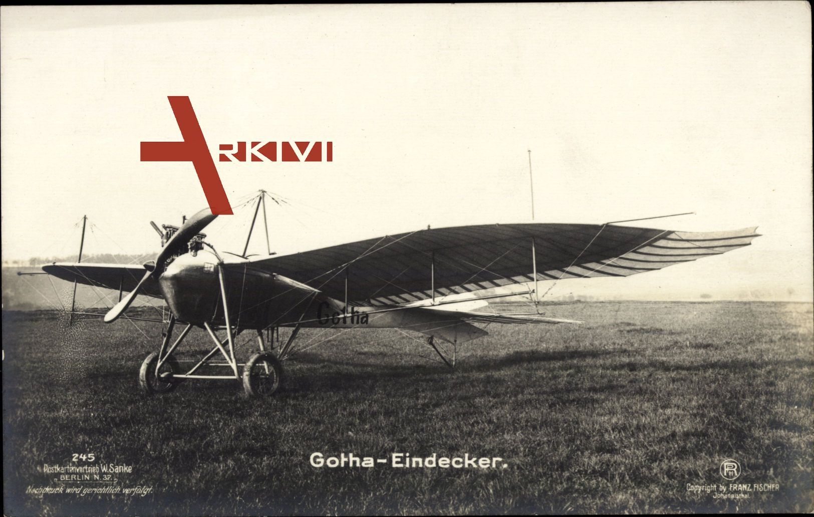 Gotha Eindecker, Monoplan, Kampfflugzeug, Sanke 245