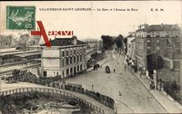 Villeneuve Saint Georges Val de Marne, La Gare et l'Avenue de Paris