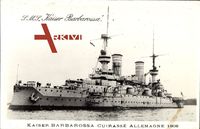 Kriegsschiff S.M.S. Kaiser Barbarossa, Cuirassée Allemagne 1908