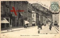 Morez du Jura, vue générale de la Grande Rue, Rocher au Dade