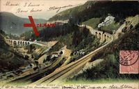 Morez Kt. Jura Schweiz, vue générale des Trois Viaducs