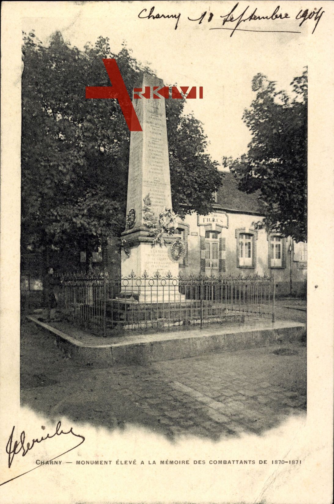 Charny Yonne, Monument élevé à la Mémoire des Combattants de 1870 - 1871