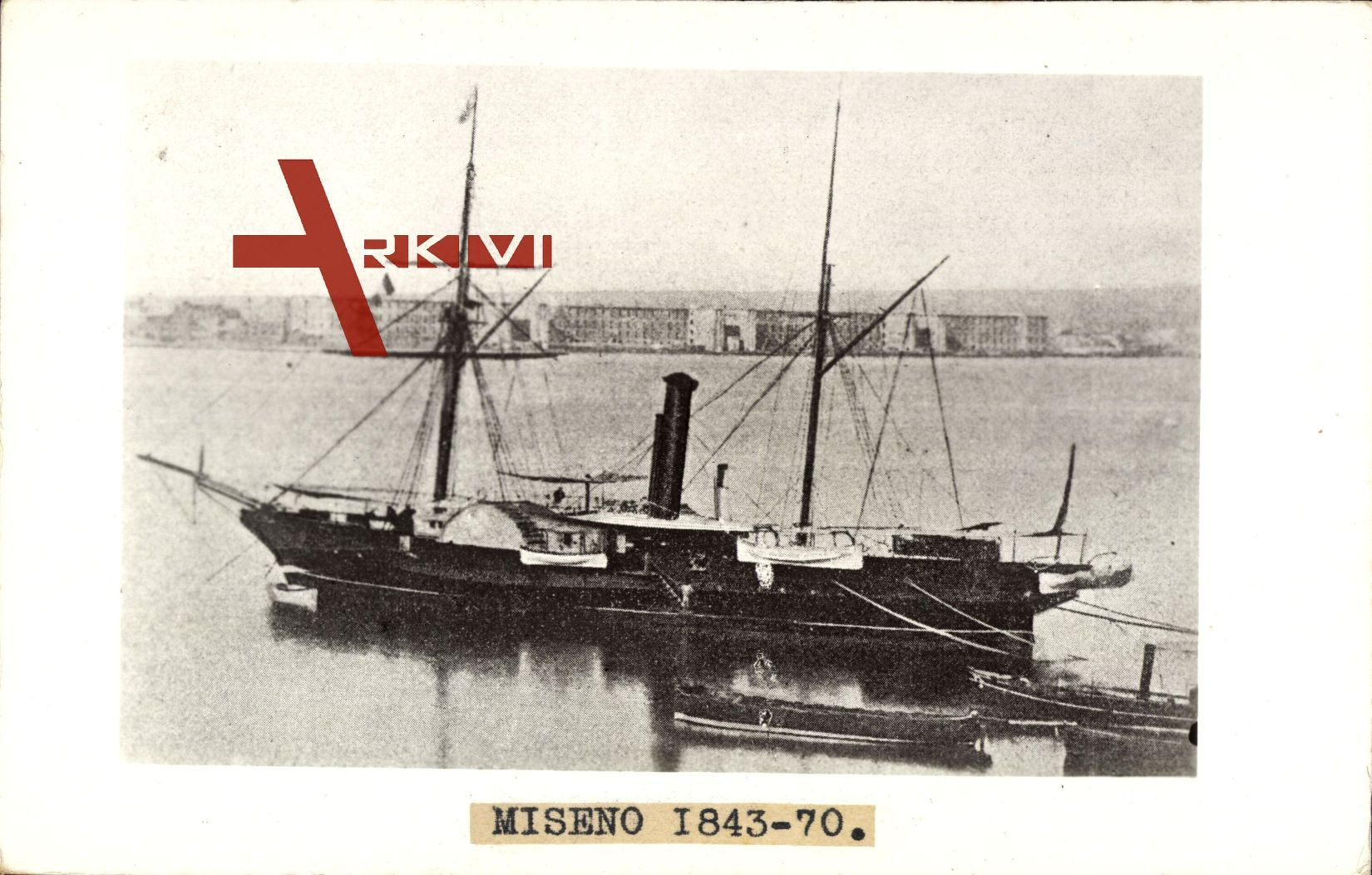 Italienisches Kriegsschiff, Miseno, 1843 bis 1870