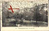 Champagnole Jura, Vue sur l'Ain, Flussansicht, Gebäude