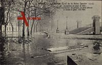 Paris, Inondation de la Seine, Janvier 1910, Quai de Billy