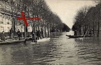 Paris, Inondation de la Seine, Janvier 1910, Bateaux