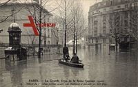 Paris, Inondation de la Seine, Janvier 1910, Soldats du 1er Génie, Secours