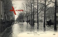 Paris, Inondation de la Seine, Janvier 1910, Avenue Rapp