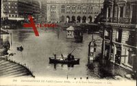 Paris, Inondation de la Seine, Janvier 1910, A la Gare Saint Lazare
