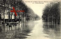 Paris, Inondation de la Seine, Janvier 1910, L'Avenue Montaigne