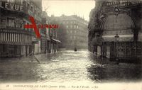 Paris, Inondation de la Seine, Janvier 1910, Rue de l'Arcade