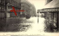 Paris, Inondation de la Seine, Janvier 1910, La Rue de la Pépinière