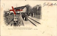 Paris, Exposition 1900, Plate Forme Mobile, Station du Pont des Invalides