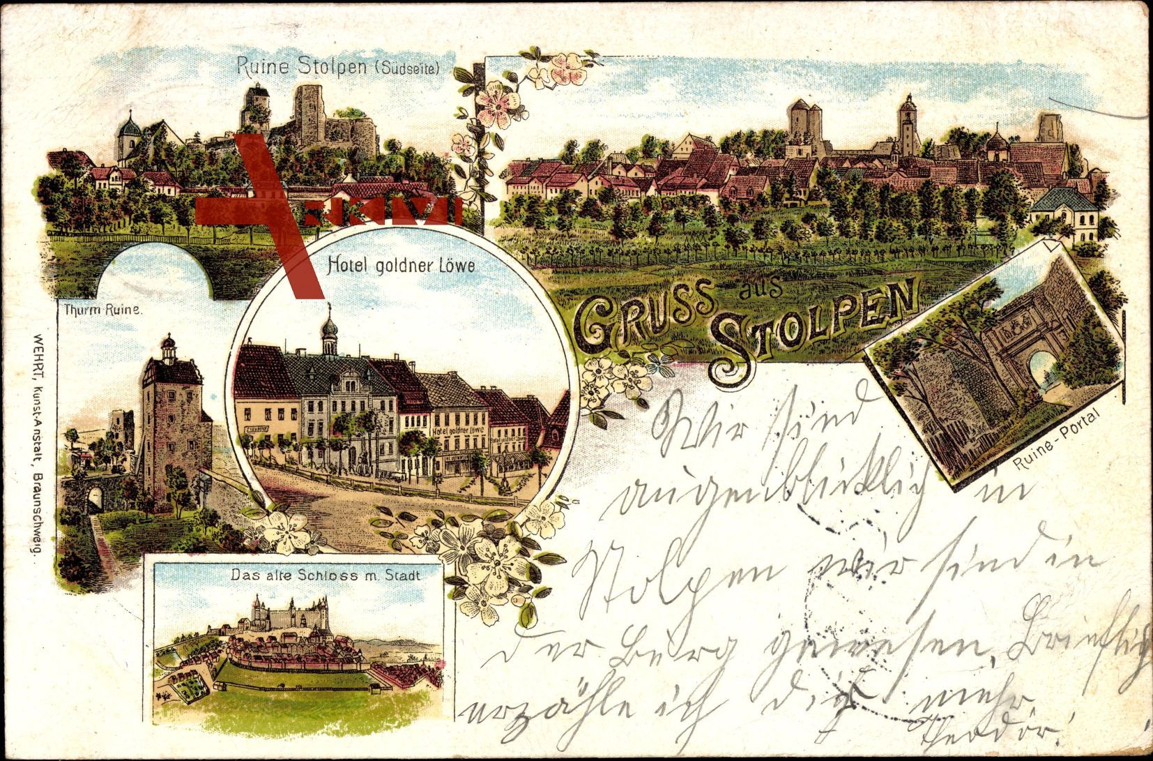 Stolpen in Sachsen, Ruine, Hotel goldener Löwe, Schloss, Turm, Portal