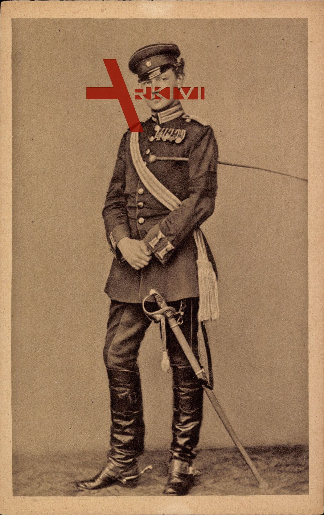 Generalfeldmarschall Paul von Hindenburg, Leutnant um 1870, Säbel, Uniform