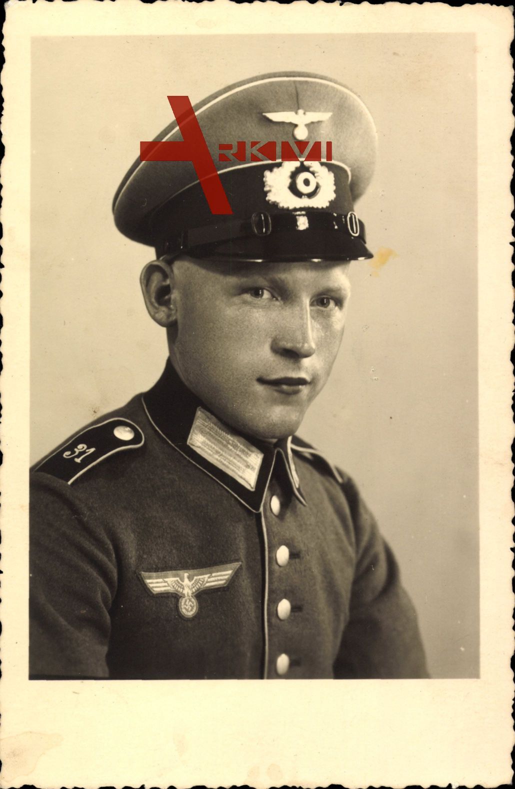 Wehrmachtsoldat, Portrait, Uniform, Schirmmütze, Regiment 31