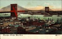 Brooklyn New York City USA, general view of the Brooklyn Bridge