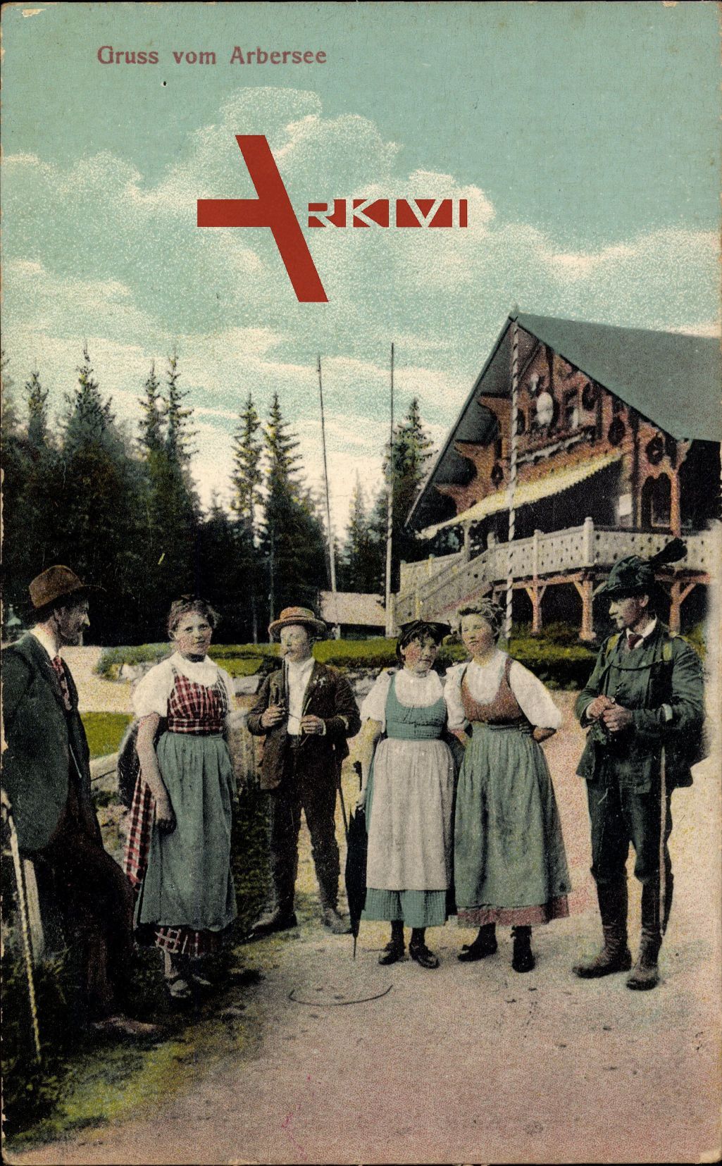 Gruß vom Arbersee, Traditionelle bayrische Trachten um 1919