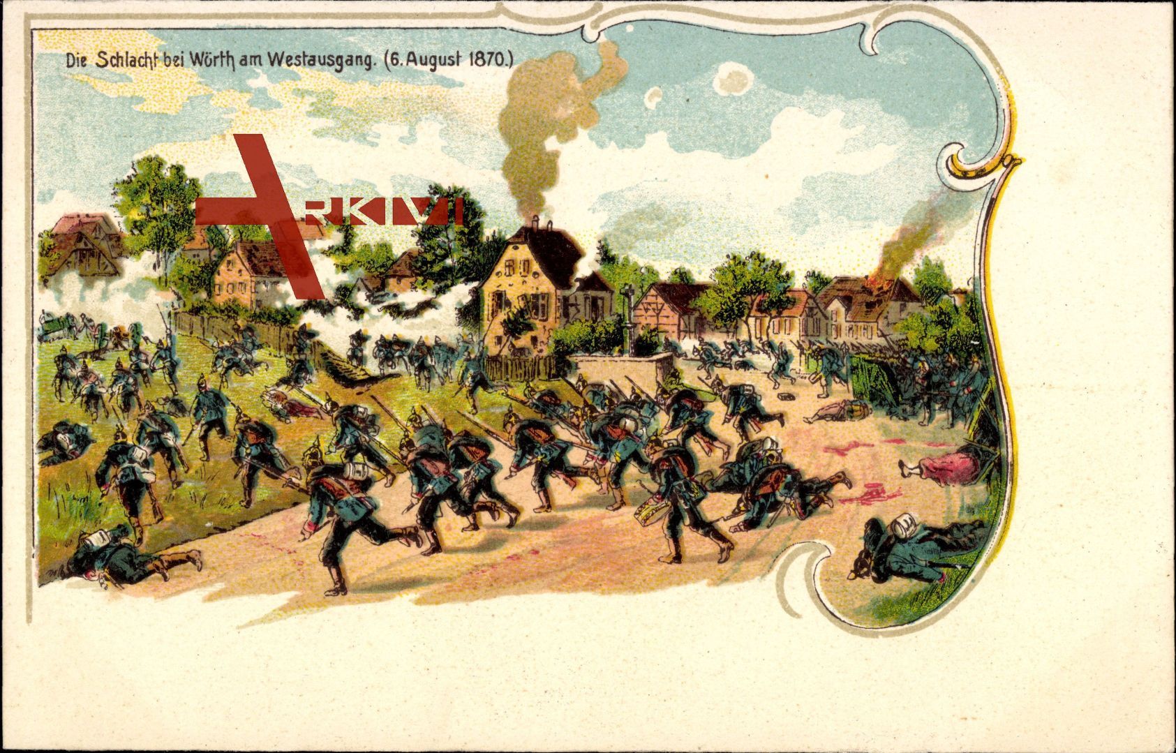 Die Schlacht bei Wörth am Westausgang, 06 August 1870