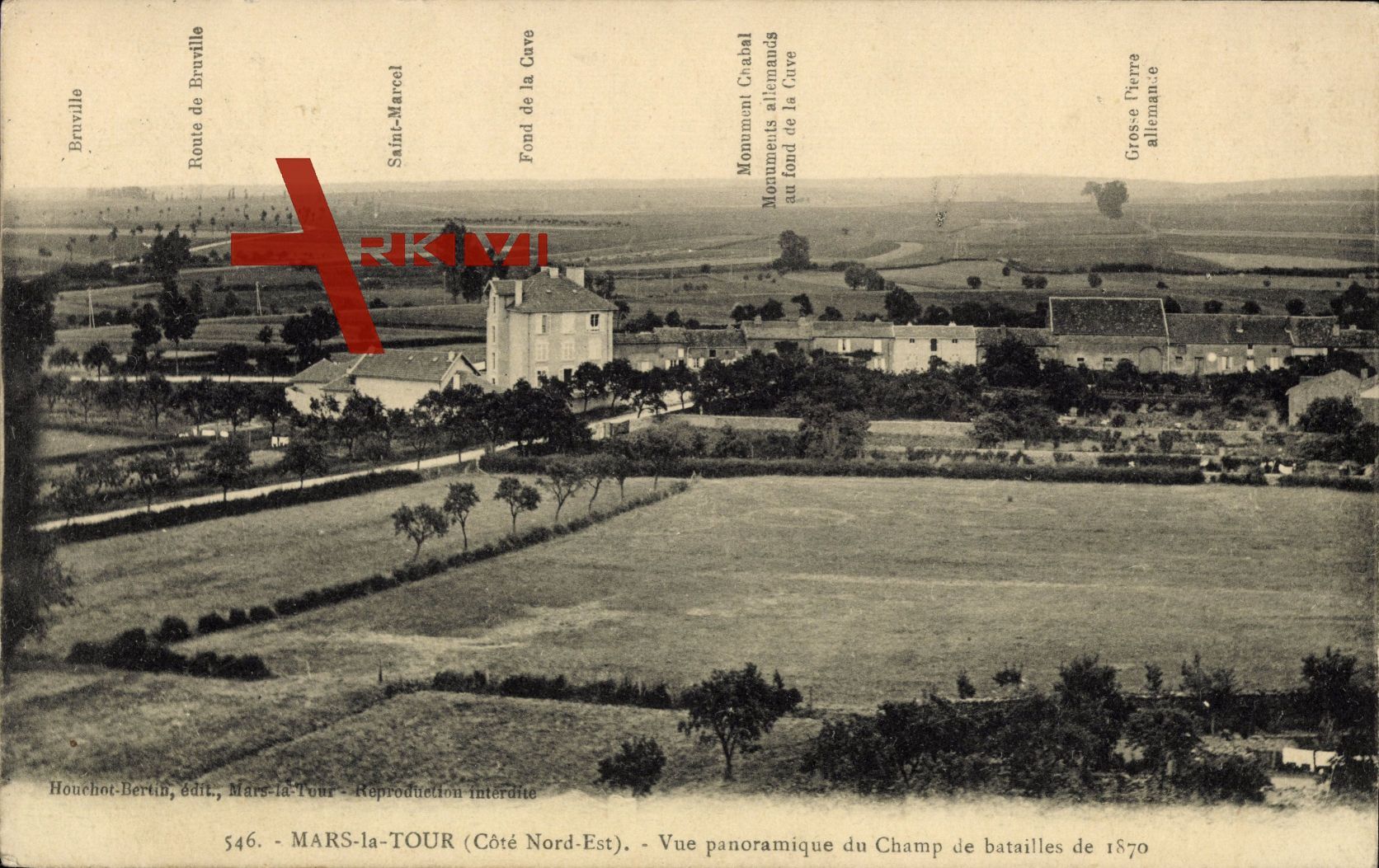 Mars la Tour Meurthe et Moselle,Vue panoramique du Champ de batailles de 1870