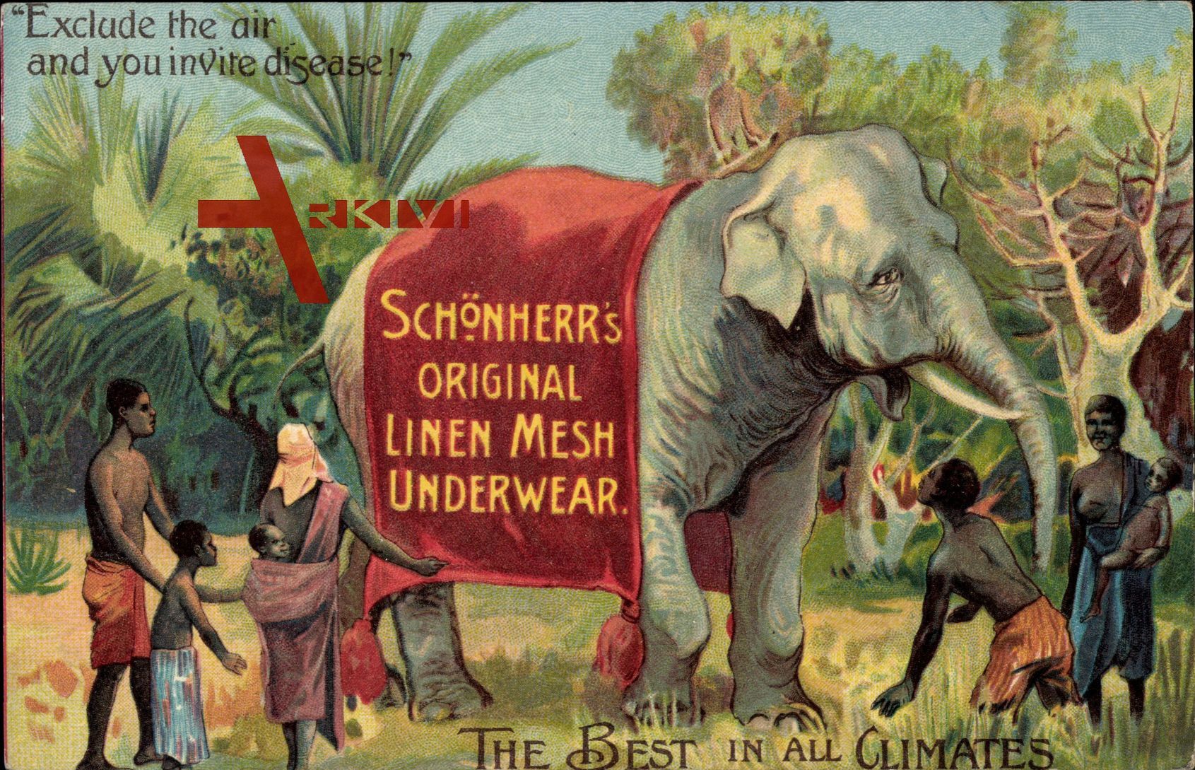 Schönheer's Original Linen Mesh Underwear, Unterhosen, Elefant, Afrika