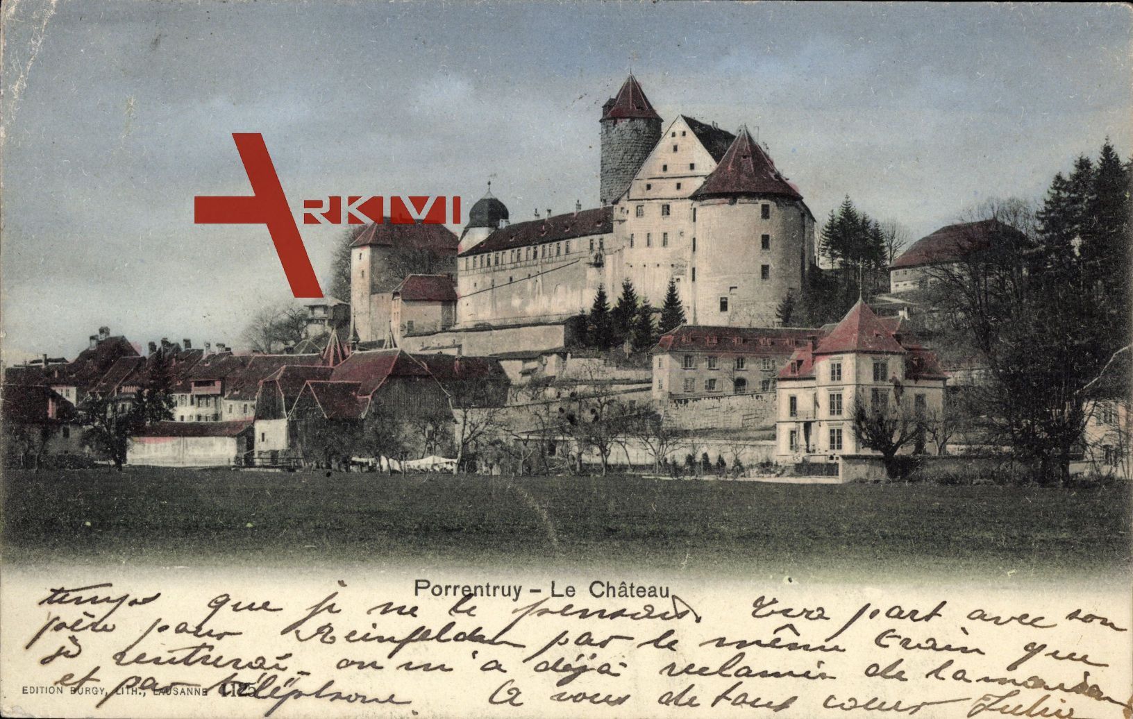 Porrentruy Pruntrut Kt. Jura, vue générale du Château