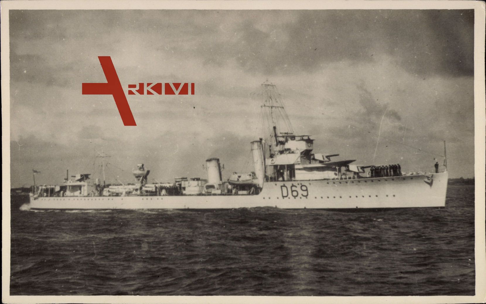 Australisches Kriegsschiff ES Vendetta D 69 auf hoher See