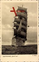 Segelschulschiff Gorch Fock, Dreimastbark im Wind