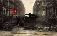 Berlin, Straßenkämpfe, Barrikade, Andreas, Ecke Langestraße