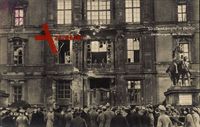 Berliner Straßenkämpfe im Spartakusaufstand 1919, Zerstörungen am Schloss nach dem Generalstreik