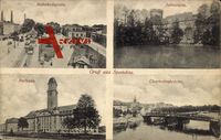 Berlin Spandau, Bahnhofsplatz, Juliusturm, Rathaus, Charlottenbrücke