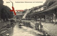 Berlin Kreuzberg, Hochbahnstation Möckernstraße und Landwehrkanal