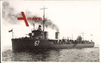Australisches Kriegsschiff Torreas 67 bei voller Fahrt