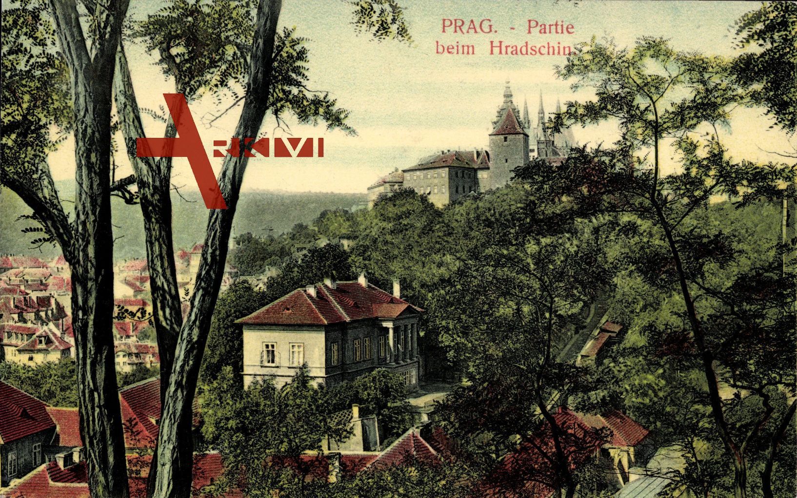 Praha Prag, Partie beim Hradschin, Schloss, Teilansicht des Ortes