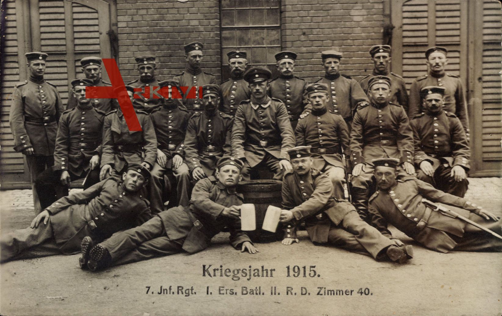 Regiment Kriegsjahr 1915, 8 Inf. Rgt. I. Ers. Batl. II. R.D. Zimmer 40