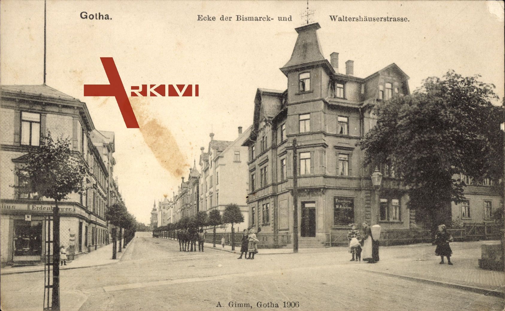 Gotha, Partie an der Ecke der Bismarck und Waltershäuserstraße
