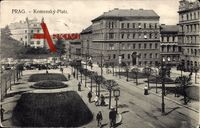 Praha Prag, Komensky Platz, Fußgänger, Gebäude