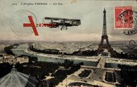 Paris, L'Aéroplane Farman, Biplan Flugzeug, Eiffelturm