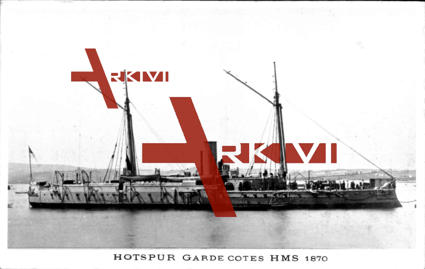 Britisches Kriegsschiff, HMS Hotspur, Garde Côtes, 1870