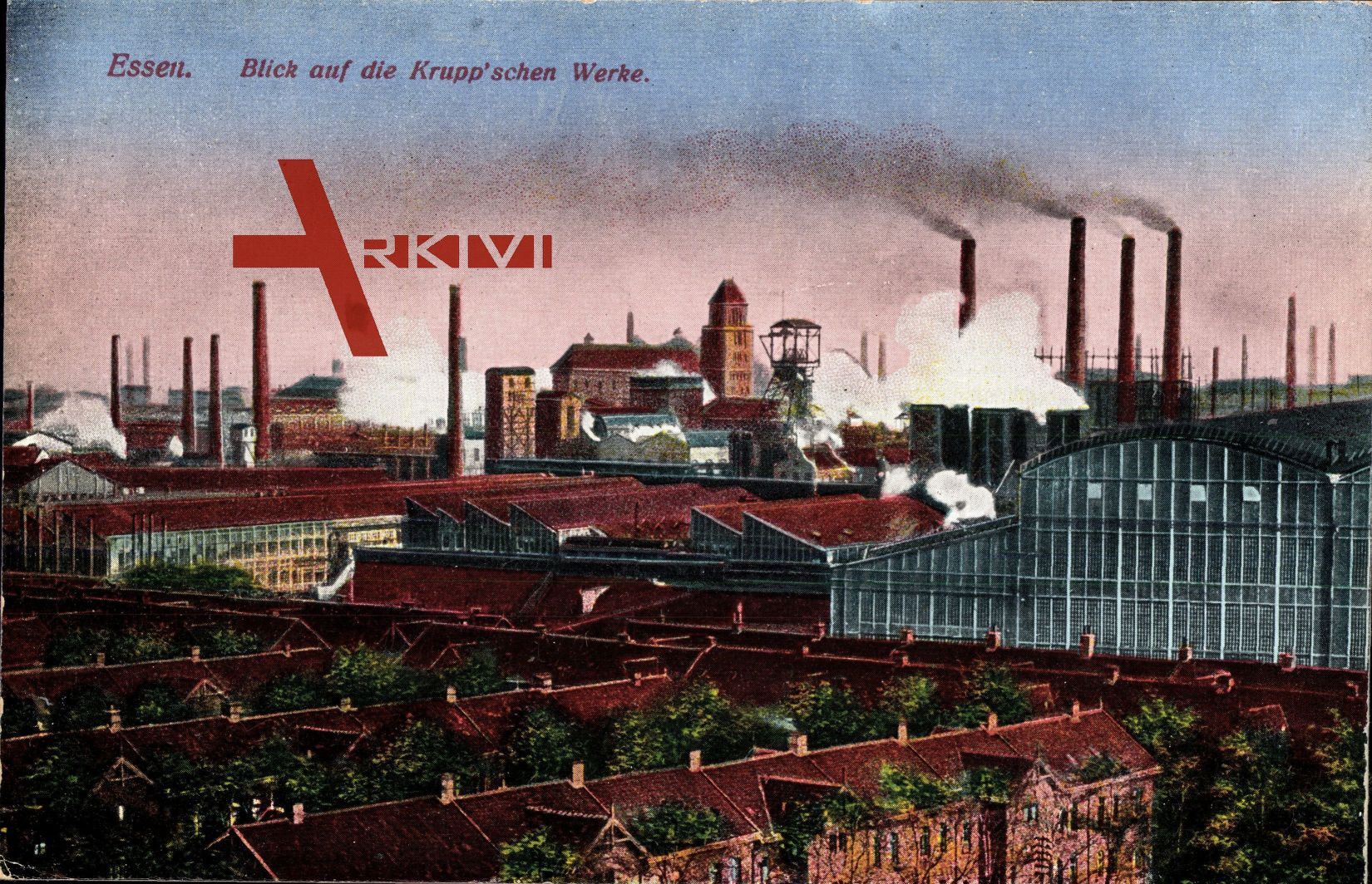 Essen im Ruhrgebiet, Blick auf die Kruppschen Werke