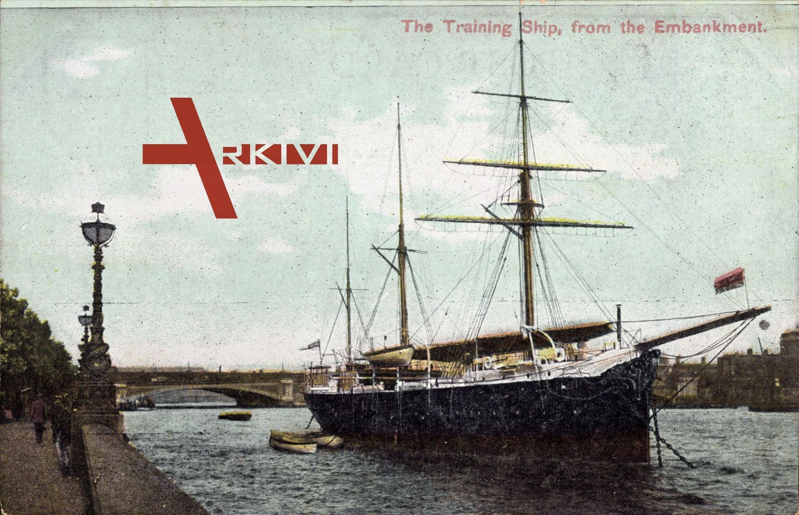 The Training Ship, from the Embankment, Segelschulschiff