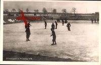 Kriegsgefangenenlager Stalag, Wintersport, Eislaufen, Schlittschuhläufer