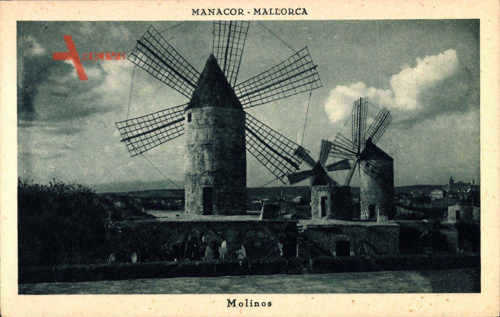 Manacor Mallorca Balearische Inseln, Blick auf drei Windmühlen