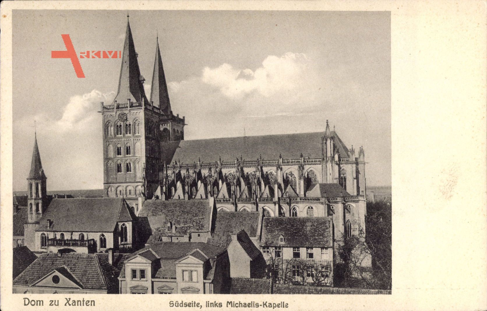 Xanten am Niederrhein, Domansicht, Südseite, links Michaelis Kapelle