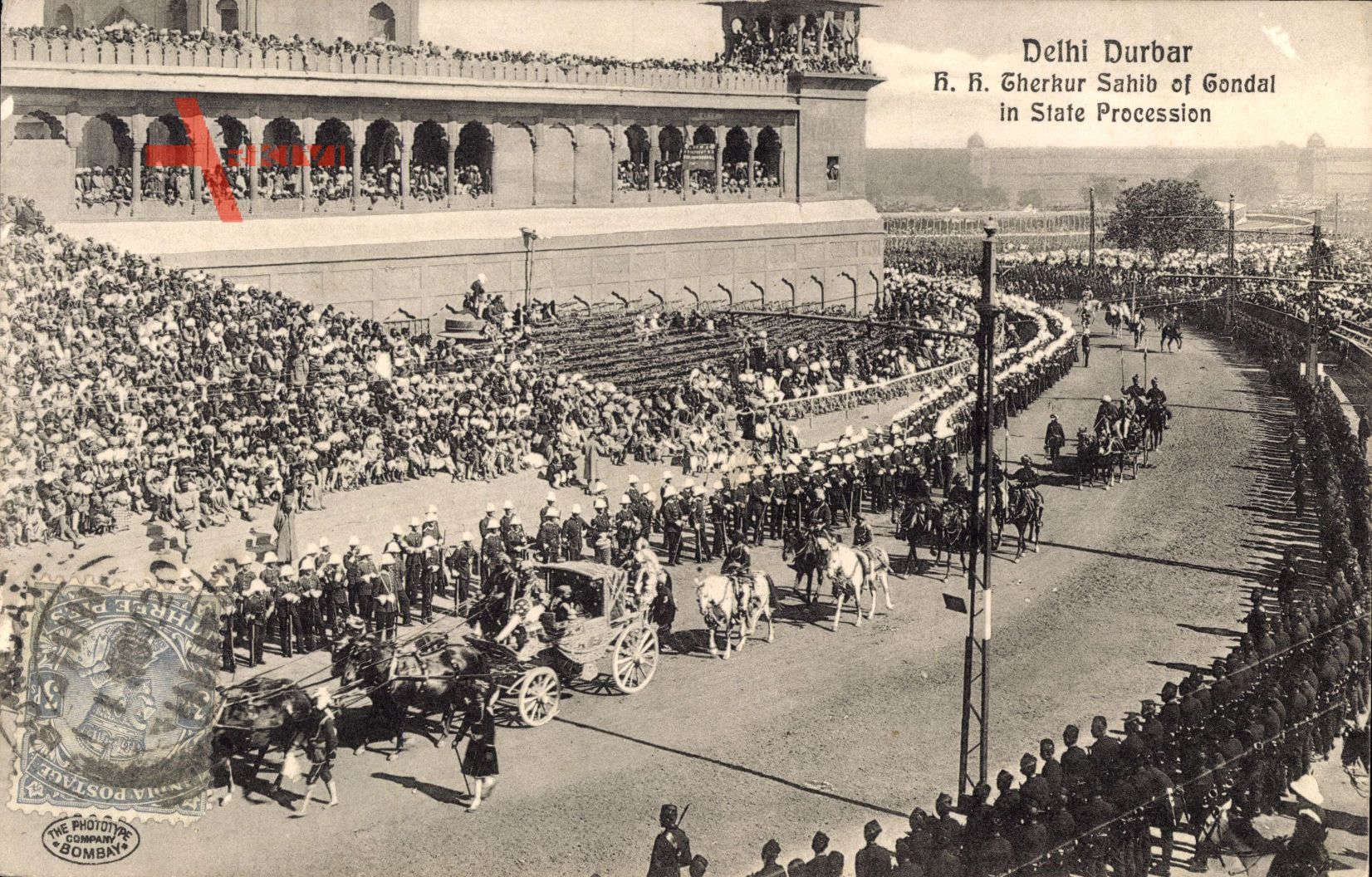 Delhi Durbar Indien, K.K. Therkur Sahib of Gondai in State Procession