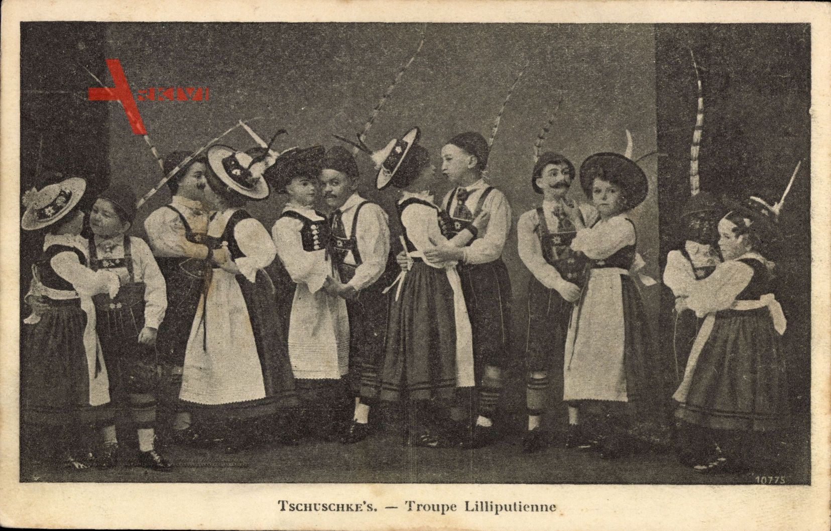 Tschuschke's, Troupe Lilliputienne, Liliputaner, Artisten, Bayr. Kostüme