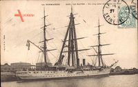 Le Havre, Cinq mâts Américain au Port, La Normandie, Fünfmaster, Segelschiff