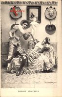 Pierrot Séducteur, Verführung, Clownskostüm, Frankreich, Liebespaar