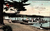 St. Joseph Quebec Kanada, Regatta Lake, Strandpartie mit Anwohnern